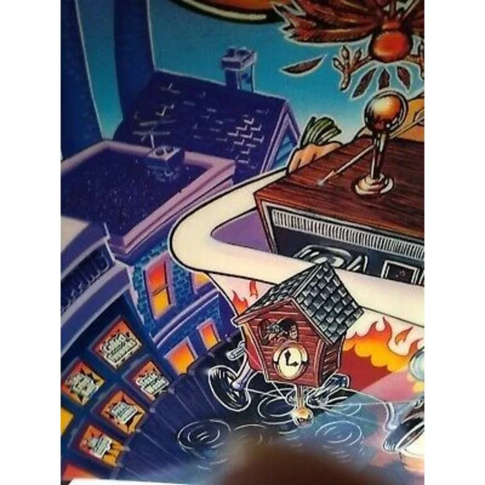 Williams Junkyard Pinball Machine Translite Artwork Original NOS 1996 Crazy Bob